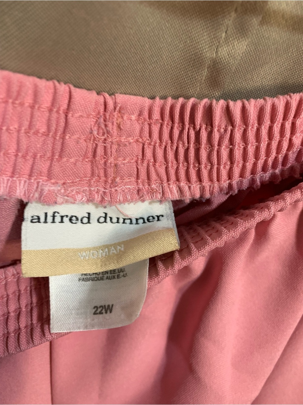 Alfred Dunner Pink Elastic Waist Casual Pants 132/4 - Picture 2 of 3